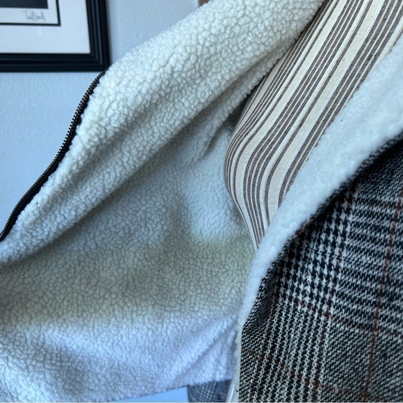 NWT White Crow Plaid Sherpa Lined Moto Jacket Sz M - Picture 7 of 8